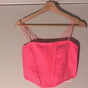 Women's Pink Strappy Top